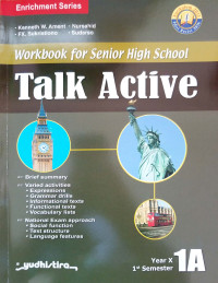 Image of Talk Active 1A Workbook For Senior High School Year X First Semester